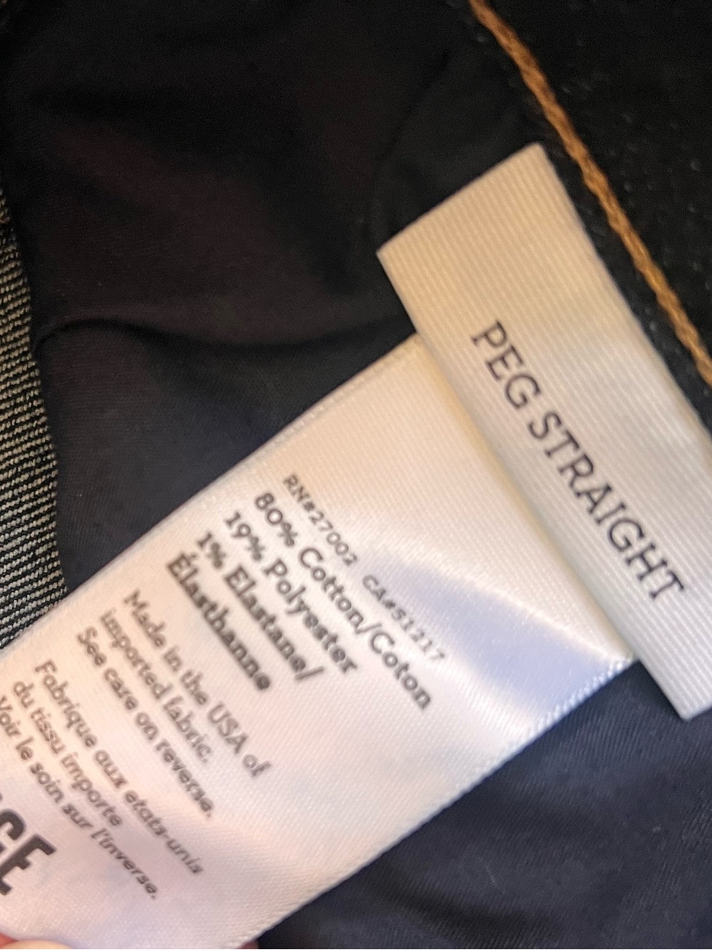 Paige Peg Straight Jeans Sz 31/12 Dark Wash Mid Rise NWOT - Picture 8 of 8